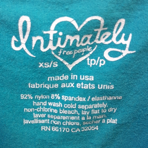 Free People Crochet Slip Dress Lace Body Con Teal Turquoise Stretch Fit Lacy XS - Picture 7 of 9